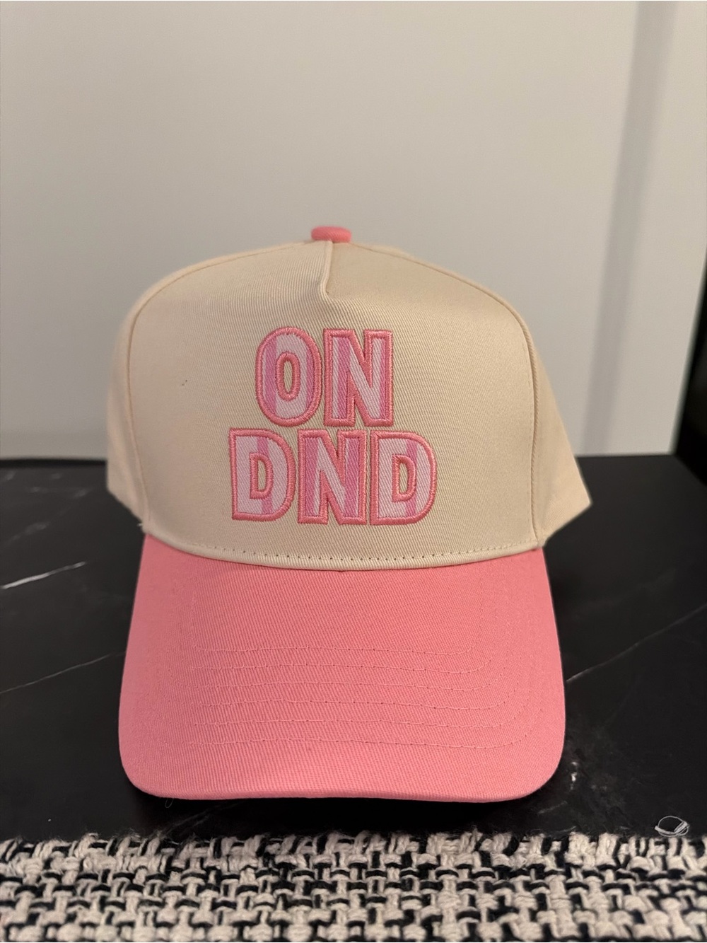ON DND women Two-Tone Pink & Cream Cap